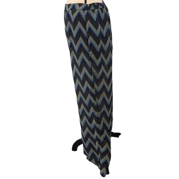 Heart Soul Womens Geometric Palazzo Pants Size L Lined Waistband - Picture 6 of 12